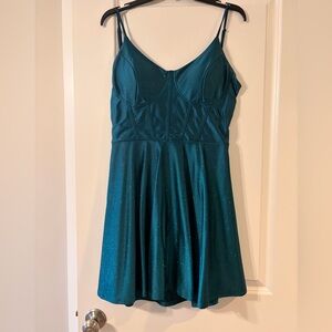 Honey and Rosie Teal Sleeveless Dress